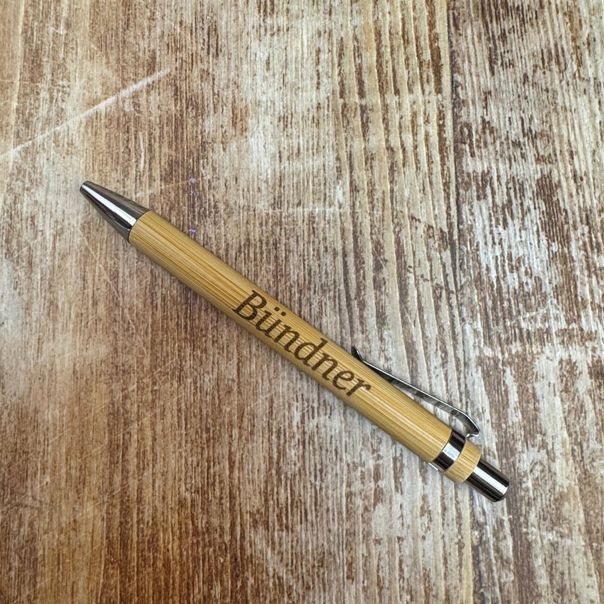 Bambus Kugelschreiber mit Sprüchen - MountainBock.ch - MB - 3109300