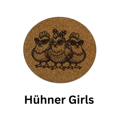 Kork Pfannenuntersetzer Ø 19 cm – Hitzeschutz mit Motiven