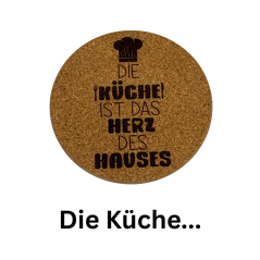 Kork Pfannenuntersetzer Ø 19 cm – Hitzeschutz mit Motiven
